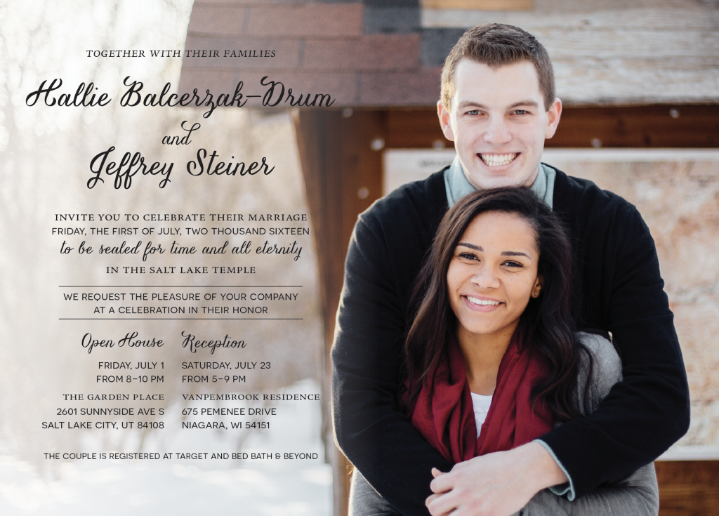 LDS Wedding Invitation